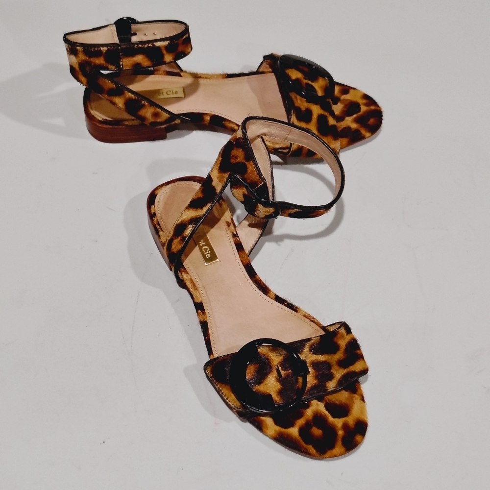 Louise et Cie Leopard Print Sandals Women's Leather Sandals Size 6M